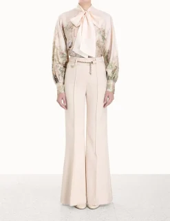 Lyrical Neck Tie Blouse