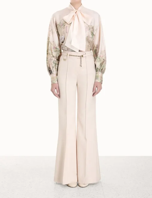 Lyrical Neck Tie Blouse