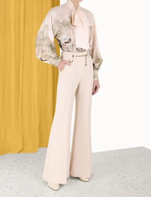 Lyrical Neck Tie Blouse