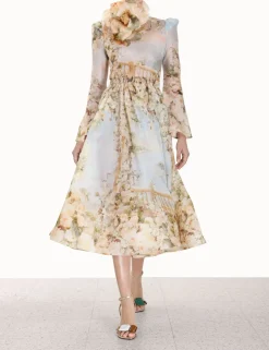 Lyrical Ruched Midi Dress