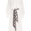 Lyrical Scarf Tie Shirt Dress