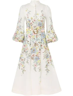 Matchmaker Buttoned Midi Dress