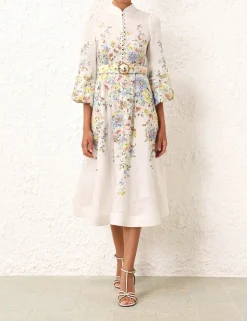 Matchmaker Buttoned Midi Dress