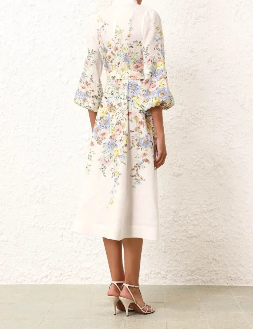 Matchmaker Buttoned Midi Dress