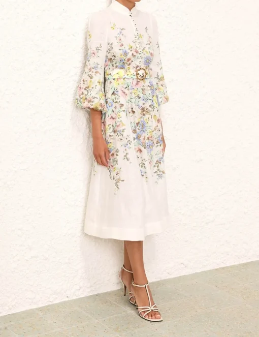 Matchmaker Buttoned Midi Dress