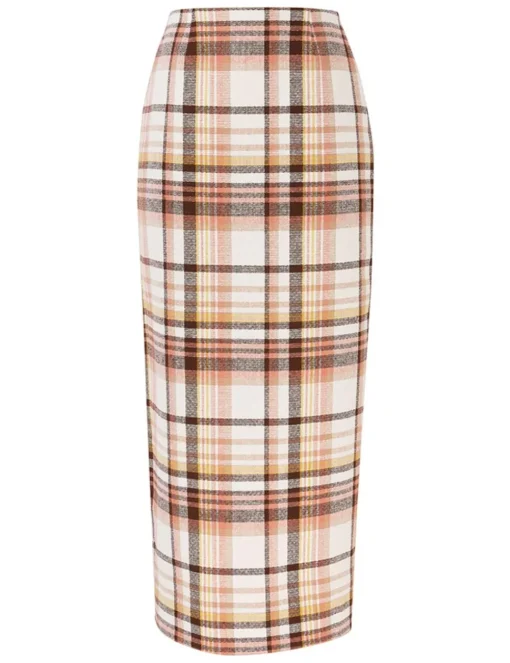 Matchmaker Check Pencil Skirt
