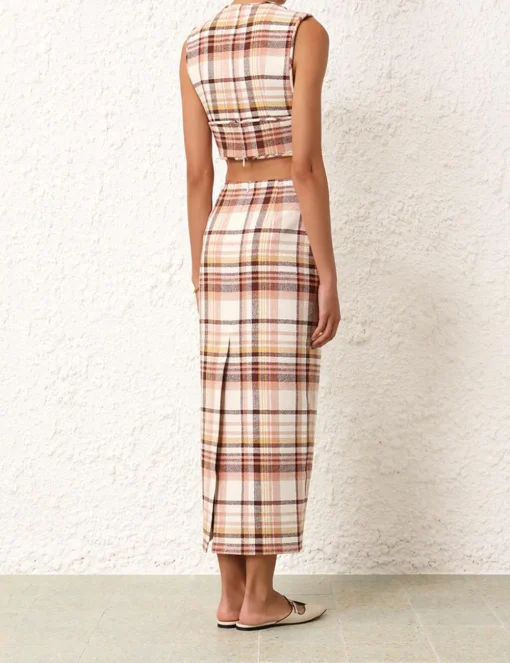 Matchmaker Check Pencil Skirt