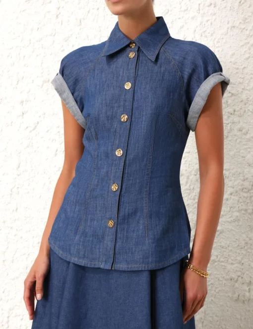 Matchmaker Denim Blouse