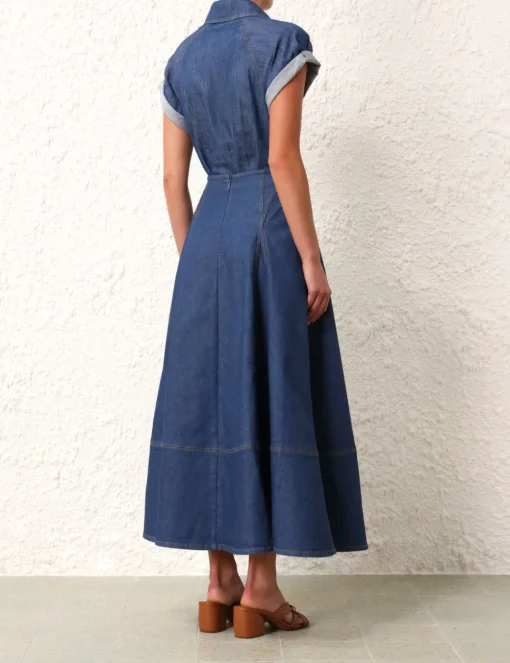 Matchmaker Denim Flare Skirt