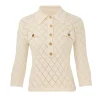 Matchmaker Pointelle Polo Top