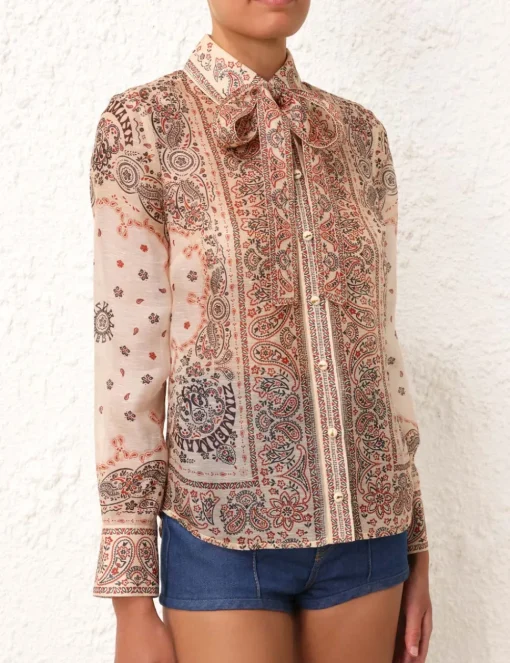 Matchmaker Tie Neck Blouse