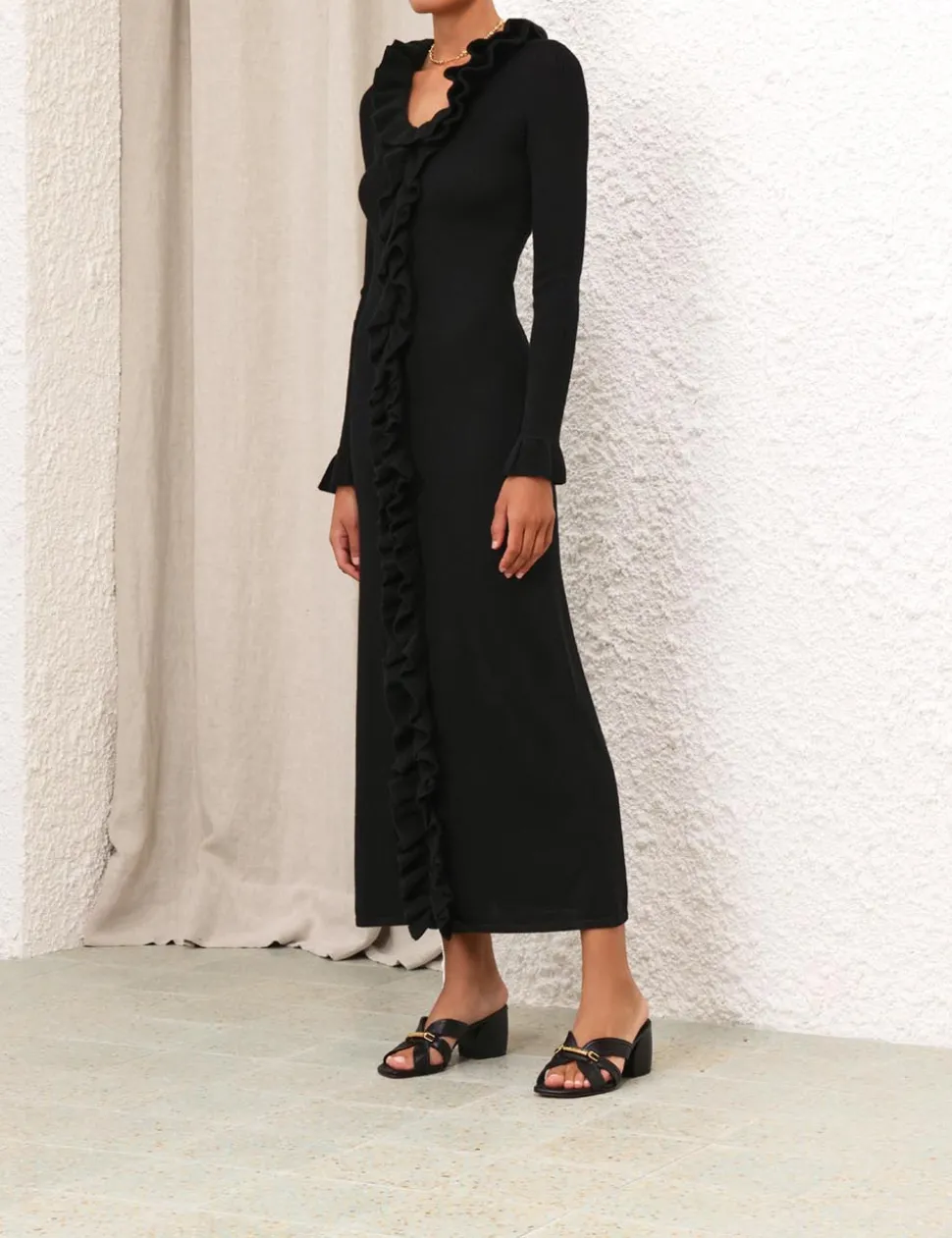 Matchmaker V-Neck Ruffle Dress