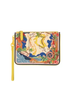 Medium Printed Leather Pouch
