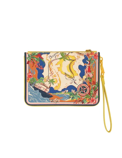 Medium Printed Leather Pouch