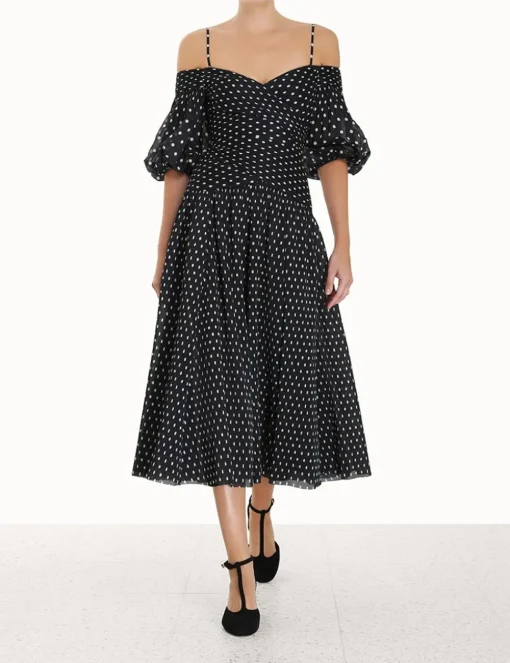Pleated Midi