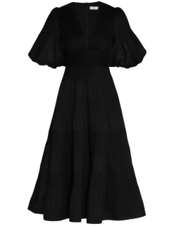 Pleated Midi Dress