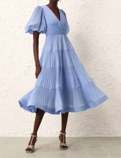 Pleated Midi Dress