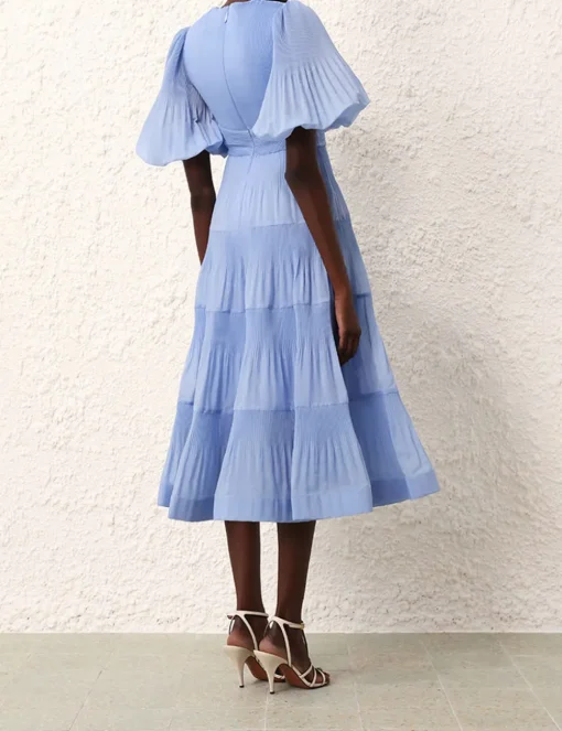 Pleated Midi Dress