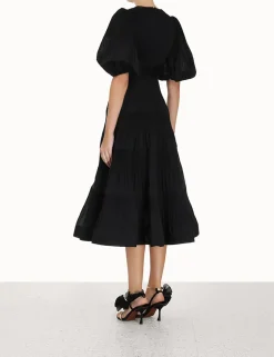 Pleated Midi Dress