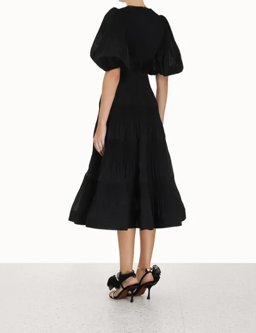 Pleated Midi Dress
