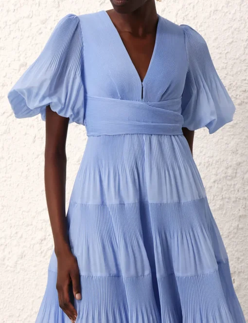 Pleated Midi Dress