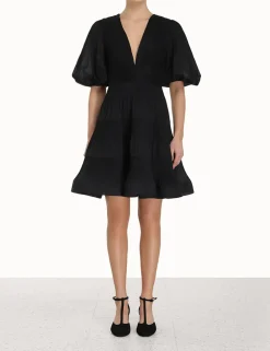 Pleated Mini Dress