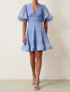 Pleated Mini Dress