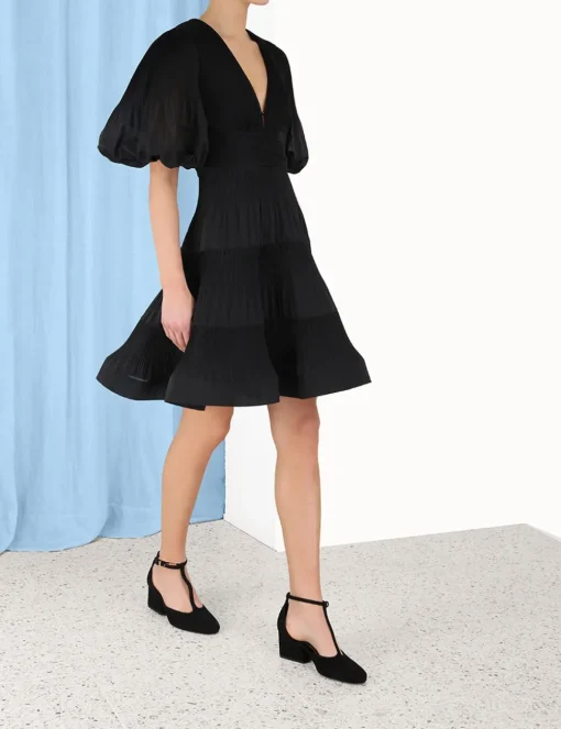 Pleated Mini Dress