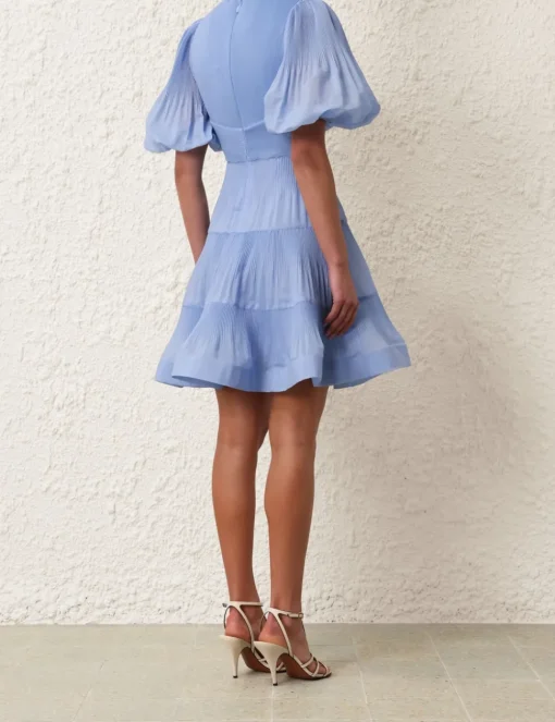 Pleated Mini Dress