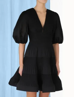 Pleated Mini Dress