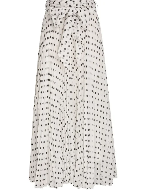Pleated Sunray Midi Skirt