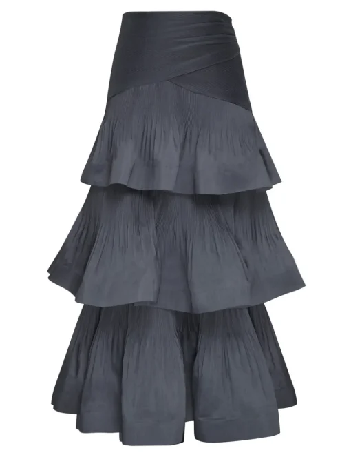 Pleated Tiered Skirt