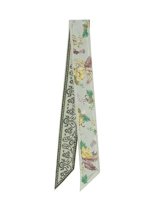 Printed Silk Ribbon Scarf