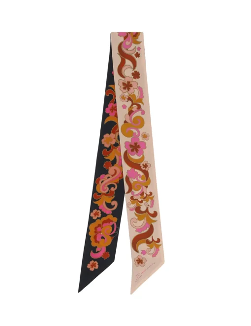 Printed Silk Ribbon Scarf