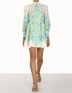 Raie Buttoned Mini Dress