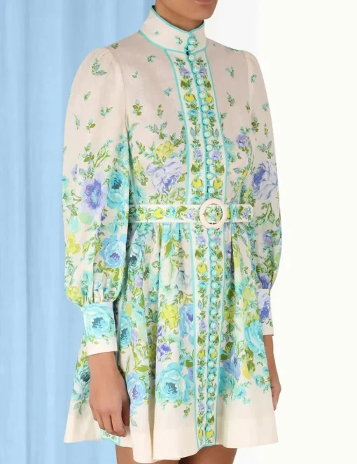 Raie Buttoned Mini Dress