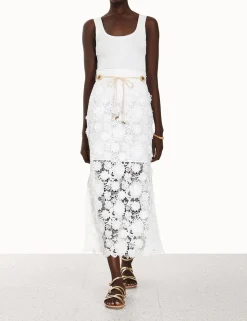 Raie Lace Flower Skirt