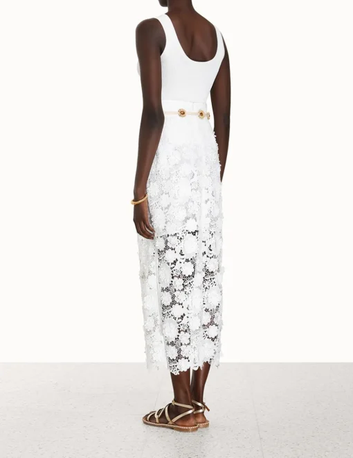 Raie Lace Flower Skirt