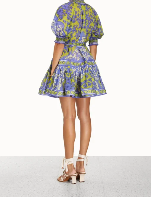 Raie Lantern Mini Dress