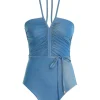 Raie Lurex Ruched Halter 1Pc