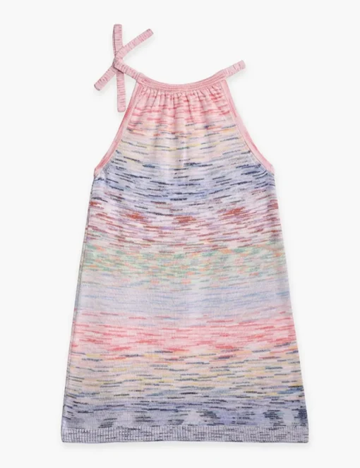 Raie Marl Tie-Neck Dress
