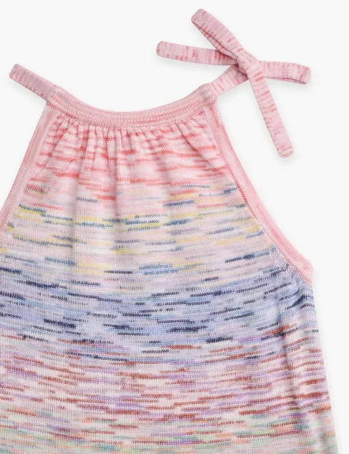 Raie Marl Tie-Neck Dress