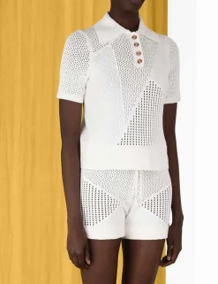 Raie Mesh Knit Polo