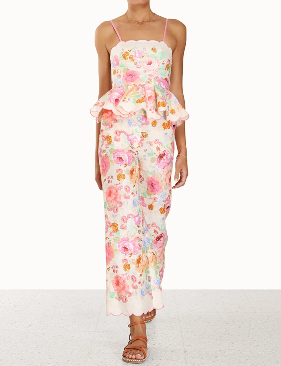 Raie Scallop Peplum Top