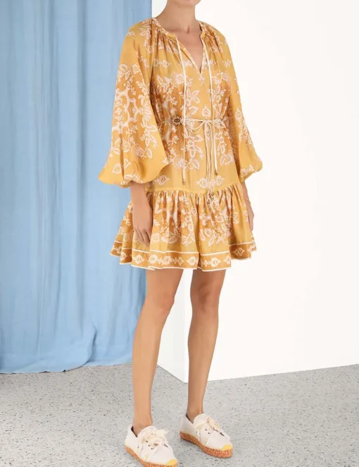 Raie Tiered Billow Mini Dress