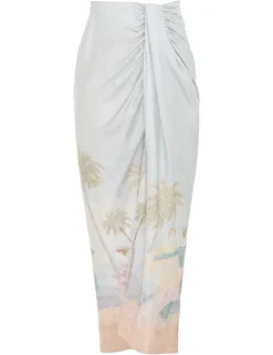 Sensory Drape Midi Skirt