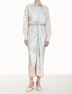 Sensory Drape Midi Skirt