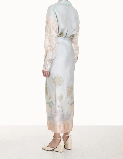 Sensory Drape Midi Skirt