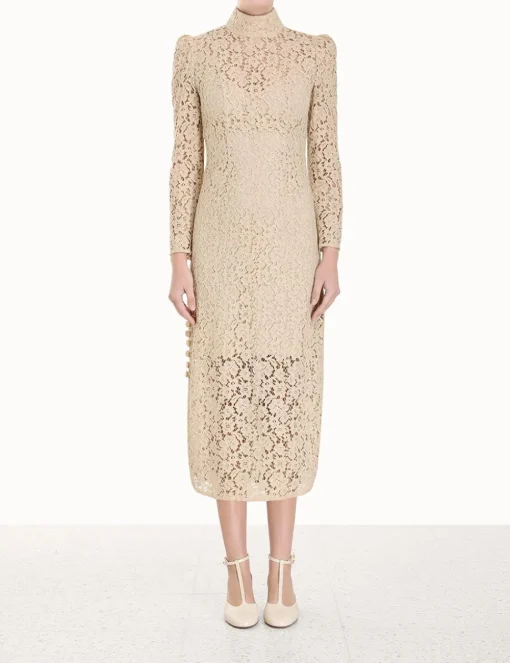 Sensory Lace Midi Dress