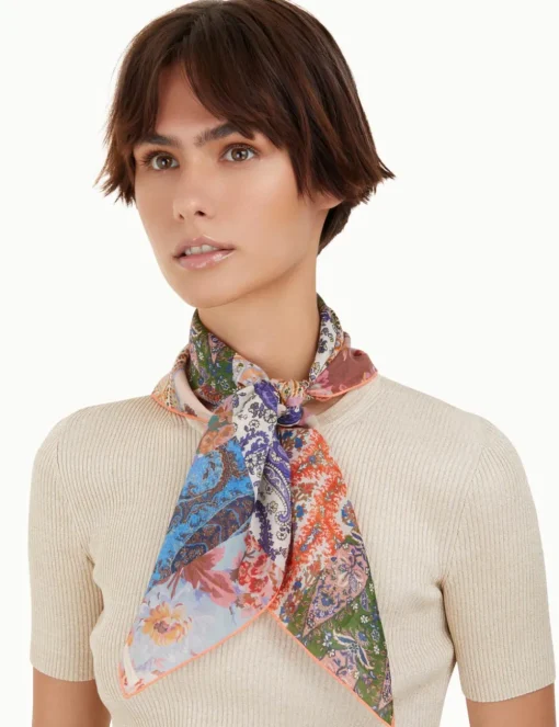 Silk Cotton Square Scarf
